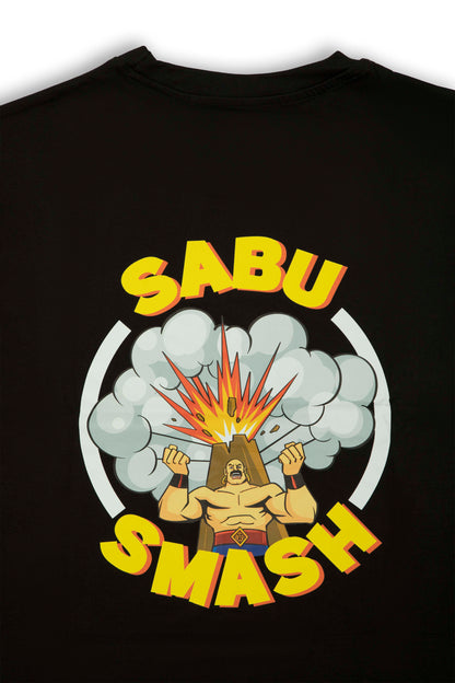 Sabu Smash T Shirt - Oversized Black 100% Cotton | Stretchable Comfort | Nostalgia Collectible Edition | Made in India | Ultimate Comfort - Comic Character Indian Merchandise