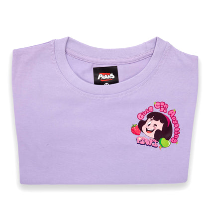 Pinki 'Girls Can Do Anything' Crop Top - Lavender T Shirt | Official Merchandise,100% cotton, Made in India, for Girls