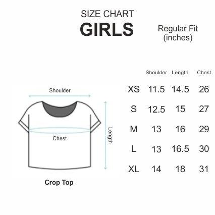Pinki 'Girls Can Do Anything' Crop Top - Lavender T Shirt | Official Merchandise,100% cotton, Made in India, for Girls
