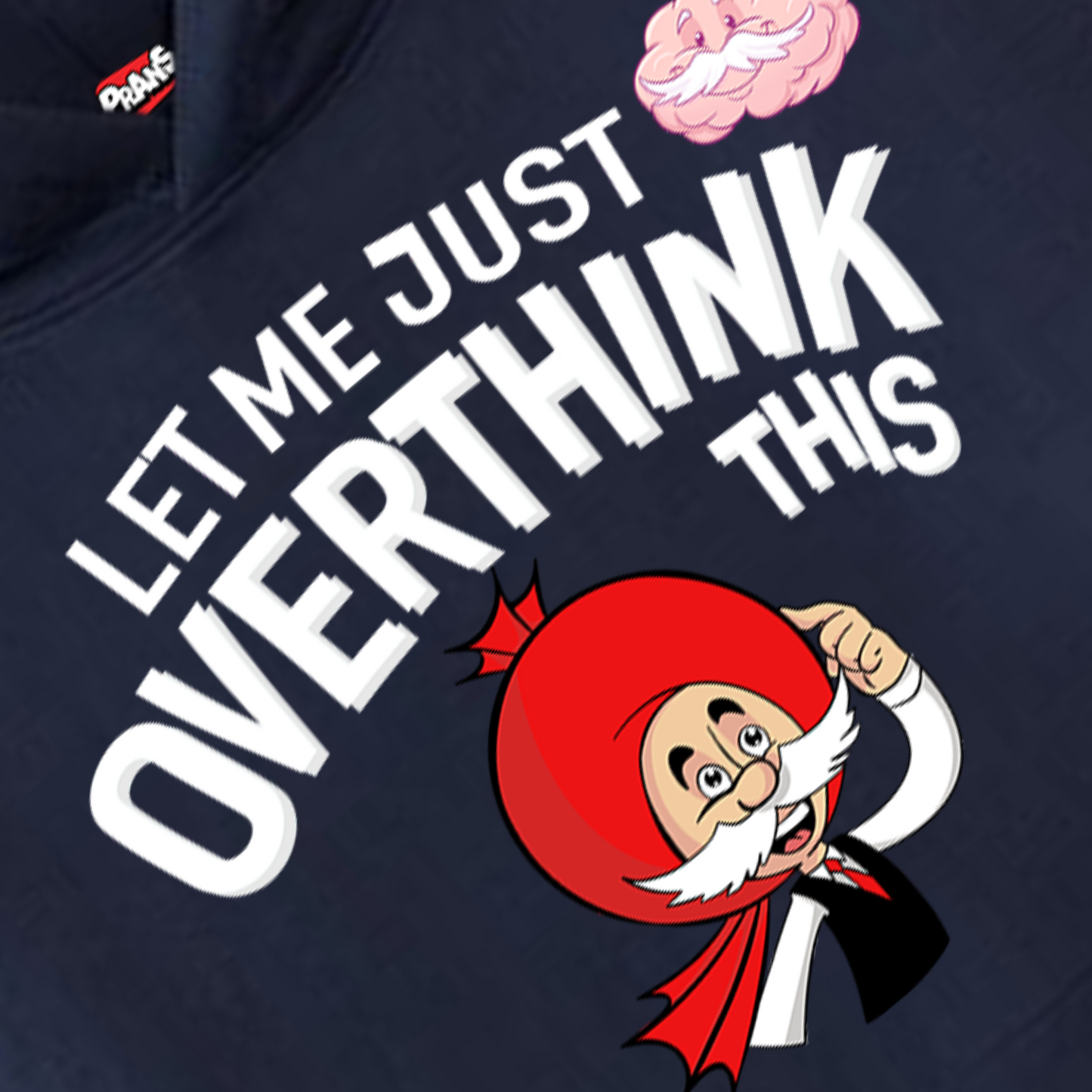 Navy Blue Hoodie - Chacha Chaudhary: "Let Me Overthink"